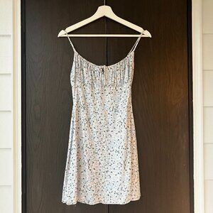 Aritzia Sunday Best baby blue floral sundress